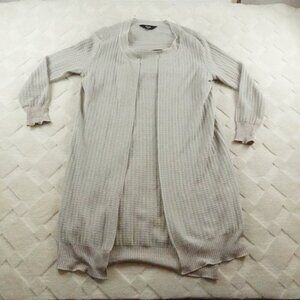 2pc Misook Dress/Cover Up Womens Extra Large Scoop Neck Sleeveless Acrylic